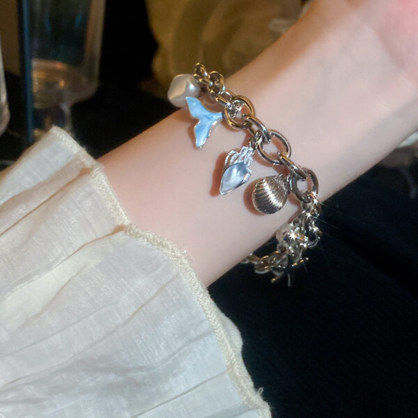Wholesale Personalized Starfish Conch Fish Tail Shell Marine Chain Bracelet Fashion All-match High-end Temperament Adjustable Bracelet for Women