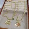 Wholesale Jewelry Classic Style Flower Copper Zircon 18K Gold Plated Plating Ball Chain Pendant Necklace