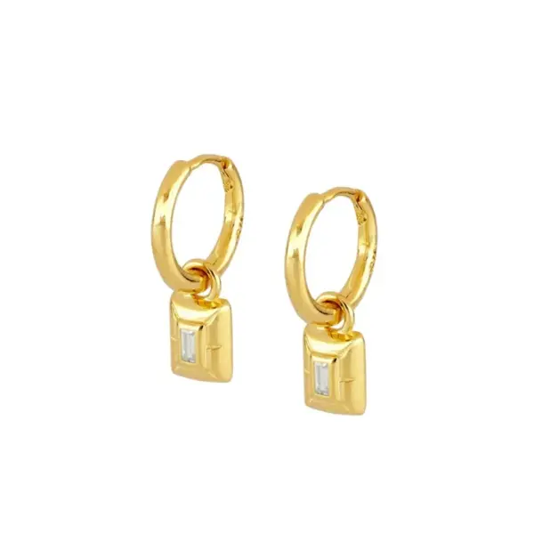 Wholesale 1 Pair Simple Style Classic Style Solid Color Inlay Copper Zircon Earrings