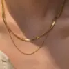 Wholesale 304 Stainless Steel Flower PVD Coated 18K Real Gold Plated Vintage Style Waterproof Non Tarnish Plating Inlay Box Chain Lobster Trigger Clasp Closure Gold Necklace