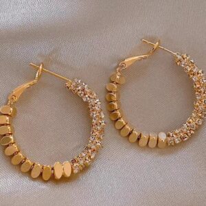 oly-161db0b87eeff6de23d555299ddf1fec Wholesale Broken silver-niche light luxury design hoop earrings plain hoop 2024 new unique temperament explosion high-end earrings