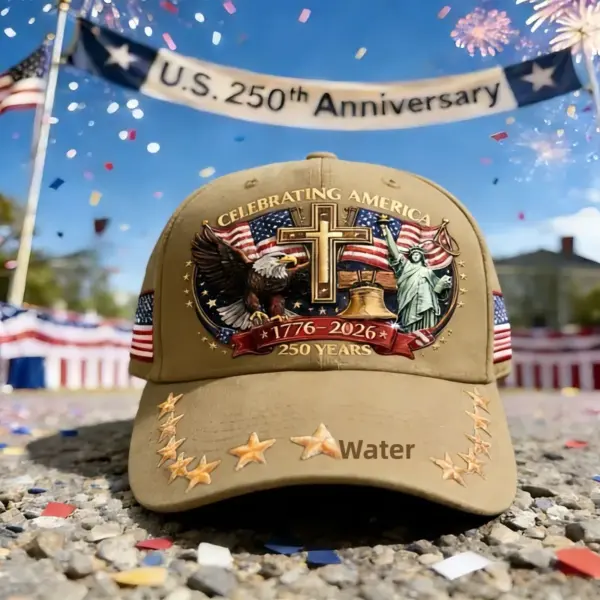 oly-16238c8e80f8948a05a88eddc1eed6ef Wholesale American Flag Baseball Cap With UV Protection, Cotton Material, Printed Design For America's 250th Anniversary
