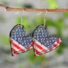 Wholesale Retro Heart Shape Drop Earrings For Women With White Acrylic Print And 304 Stainless Steel Ear Pins