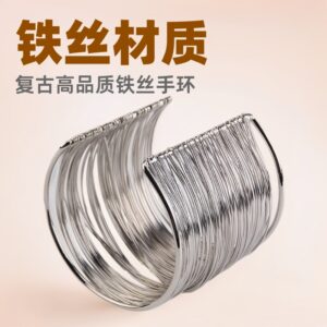 oly-16483e30dfc31ab4920a47138a458f7e Wholesale Retro High-Quality Wire Bracelets Exaggerated Metal Open Bracelets Personalized Women's Hand Accessories