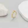 Wholesale Unisex Round Open Rings Featuring Waterproof Non Tarnish Copper With 14K Real Gold Plated Electroplated Finish And Zircon Inlay