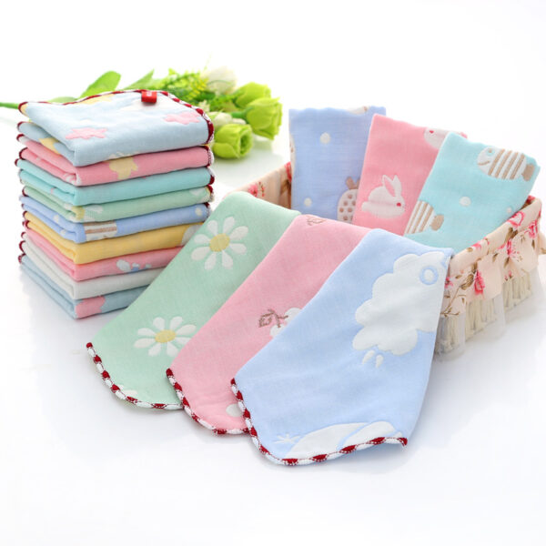 oly-166dee633533cf001e4ba9281816ef52 Wholesale Six-Layer Gauze Saliva Towel Baby Pure Cotton Small Towel Kindergarten Hand Towel Baby Saliva Towel
