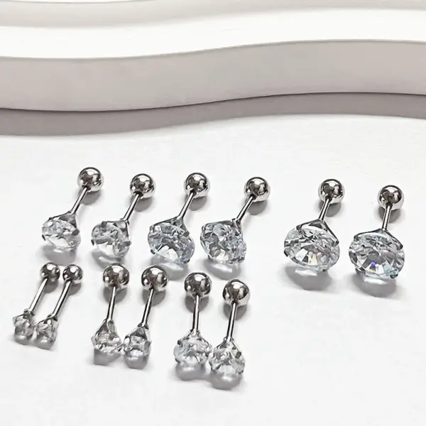 Wholesale 1 Piece Simple Style Classic Style Geometric Plating 304 Stainless Steel Ear Studs