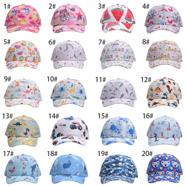 Wholesale children's hat little dinosaur small crocodile small sailing boy peaked cap baby baseball cap sun protection hat female