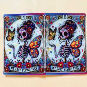 A744-tarot card notebook-butterfly (with inner pages and buckles)