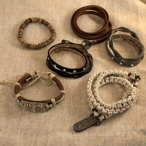 Wholesale Vintage Ethnic Style Cowhide Woven Bracelet Women's Bohemian Style Design Sense Couple's Best Friend Personalized Bracelet