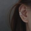 Wholesale Zodiac Snake-Shaped Ear Clips Without Piercings Niche Design Sterling Silver Ear Bone Clips for Women Cold Style Ear Jewelry