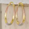 Wholesale Three-dimensional Geometric Earrings For Women In Copper With KC Golden Water Plating And 0.03µm Thickness
