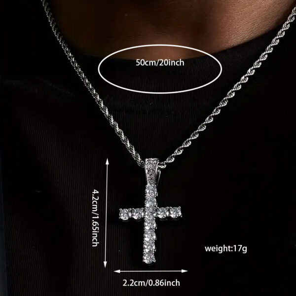 Wholesale Twist Chain Cross Men's Simple Jewelry Casual Pendant Hip-Hop Necklace Pendant Men's Popular Cross