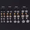 Wholesale 316L Stainless Steel Ear Cartilage Rings & Studs Geometric Waterproof Non Tarnish Surgical Steel
