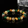 Wholesale JD Jewelry 7A Natural Yellow Tiger Eye Green Agate Yellow Crystal Geometric Pattern Mixed Beaded Bracelet Fashion Personality Bracelet