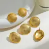 Wholesale 18K Gold Plated Stainless Steel Geometric Floral Pattern Earrings Casual Cute Simple Design For Dating Selfie Holiday Shopping