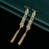 oly-16d89a21dd4d40a99f639150863ccb55 Wholesale Style Long Scripture Nanwo Amitabha Tassel Earrings National Style Not Falling Valentine's Day Gift Souvenir