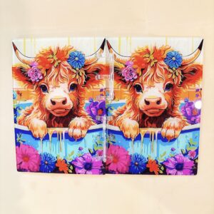 A7-highfield cow notebook (with inner pages and buckles)