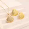 Wholesale Waterproof Non Tarnish Shell Stud Earrings For Women With 0.03µm 18K Real Gold Plated 304 Stainless Steel Water Plating
