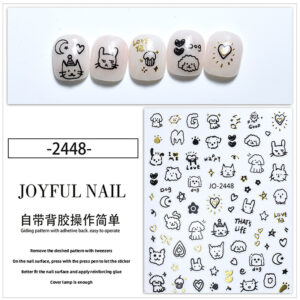 Puppy sticker-gold (wg2448-01)