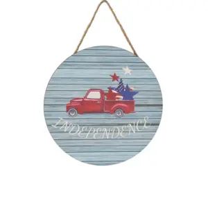 Round Independence Day Sign E