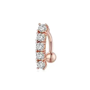 5 Diamond 1-Shaped-Rose / Gold