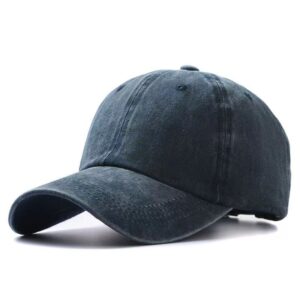 Navy blue coated washed cotton