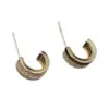Wholesale Butterfly Stud Earrings For Women With 925 Sterling Silver Posts, Copper Base, Electroplated Gold Finish, And Zircon Inlay