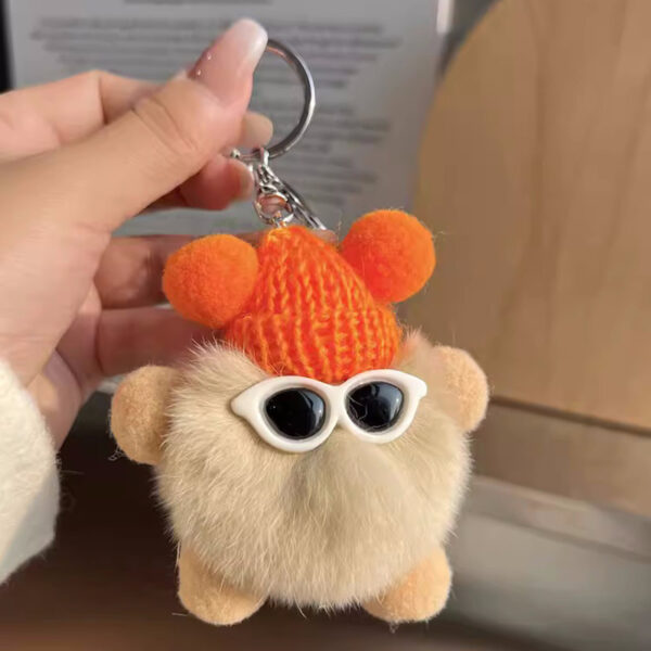 oly-171ca1c63ecba3f0c5972cff21c03579 Wholesale Cute Rex Rabbit Fur Small Coal Ball Bag Pendant Schoolbag Ugly Eyes Doll Pendant Cartoon Doll Car Keychain