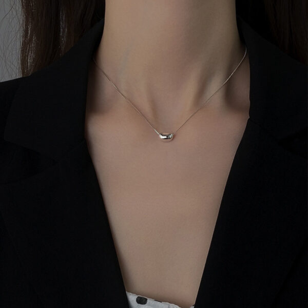 oly-17392a71d7e84ef6c03ed05713ddc4b6 Wholesale S925 Sterling Silver Acacia Bean Necklace Chain Valentine's Day Gift