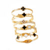 Wholesale Stainless steel bracelet, eco-friendly bracelet, mirror finish four-leaf clover titanium steel bracelet