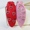 Wholesale Valentine's Day rhinestone love knot hairband