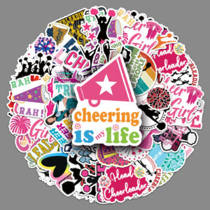 Wholesale 50 Cheerleading Gymnastics Cross-border Graffiti Sports Decoration Water Cup Luggage Notebook Graffiti Stickers