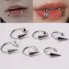 Wholesale 1 Piece Lip Rings Simple Style Geometric 304 Stainless Steel Plating 18K Gold Plated