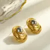 oly-176c6723965f6b17ab743f4bb5d4941f Wholesale 18K Gold Plated 304 Stainless Steel Vacuum Electroplating (In Furnace) Geometric Mixed Color (Jewelry Metal Contrast Color) Nordic Style Cable Chain/Cross Chain/O Chain Jewelry Set For Women Independence Day