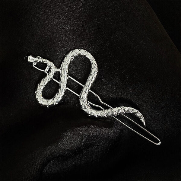 oly-177c83908e52453a8cac520d0aa904f5 Wholesale style retro hairpin female ins creative silver snake-shaped hairpin dark all-match cool style side clip fashion