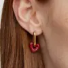 Wholesale 1 Pair Retro Simple Style Heart Shape Plating 304 Stainless Steel Drop Earrings