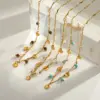 Wholesale Vacuum Electroplating (In Furnace) Plated 18K Real Gold Pearl 304 Stainless Steel Artificial Pearl Natural Stone Elegant Minimalist Style Lobster Clasp Necklace