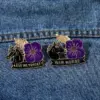 Wholesale Creative Commemorative Kate Middleton Memorial Brooch Horse Purple Poppy Fashion Accessories Zinc Alloy Letter Pattern Pin
