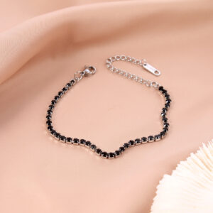 3mm Diamond Bracelet Black