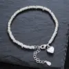 Wholesale Jewelry Simple Style Heart Shape Copper Handmade Chain Bracelets Necklace