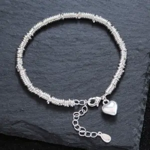 Wholesale Jewelry Simple Style Heart Shape Copper Handmade Chain Bracelets Necklace