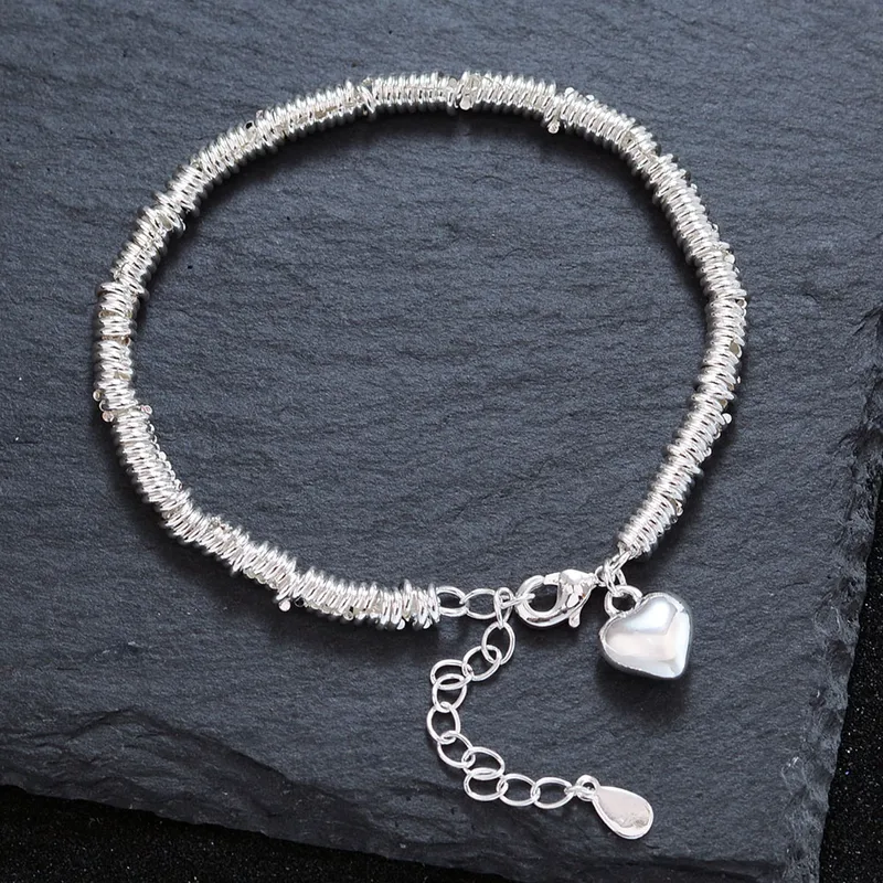 Wholesale Jewelry Simple Style Heart Shape Copper Handmade Chain Bracelets Necklace