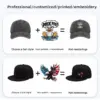 Wholesale Retro United States Baseball Cap With Curved Brim, Breathable Design Featuring Printing Craft, Perfect For America's 250th Anniversary