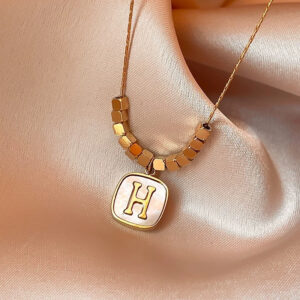 H Fritillaria Square Necklace