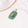 Wholesale Handmade Moon Pendant Necklace With Golden Plated Copper And Water Plating, Featuring Ball Chain In Sibling Suit Style