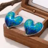 Wholesale Heart Shape Hypoallergenic Stud Earrings For Women With 0.03µm UV Plated KC Golden Copper