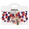 oly-18725c9ece777a7a0518555ebd2db5d1 Wholesale American Flag Independence Day Bracelet Red White Blue Beaded Bracelet Holiday Party Jewelry For Men And Women