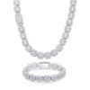 Wholesale Bracelet 12mm Wide Rock Sugar Chain Zircon Tennis Bracelet Flip Men's Hand Jewelry Trendy Factory Batch