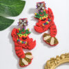 Wholesale Earrings Mexican Festival Handmade Rice Bead Earrings Personalized Trendy Women's Earrings Hip-Hop Style
